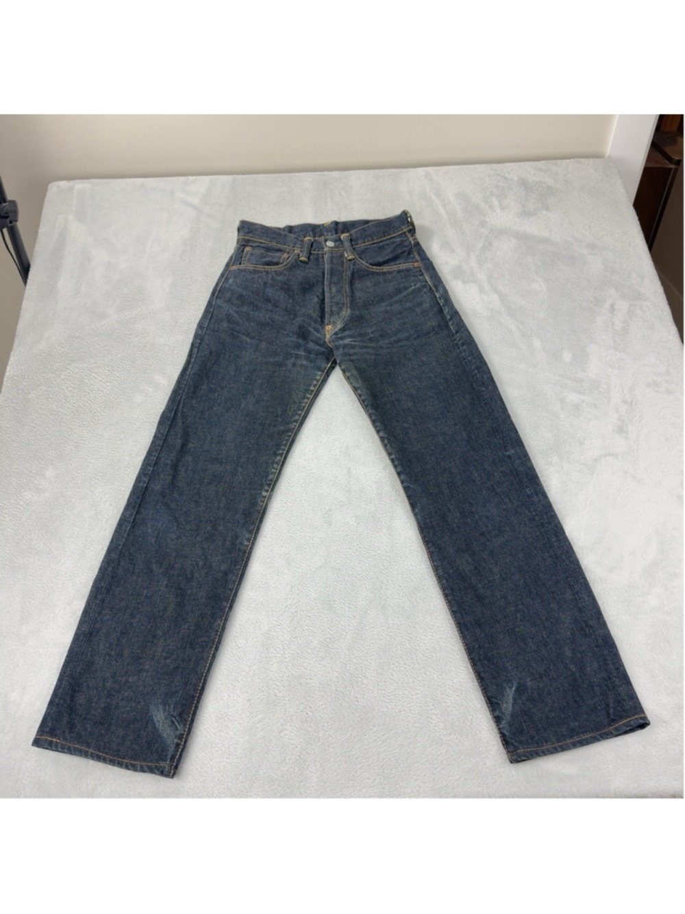 Evisu No 2 2001 Men's Sz 27 W X 29 L Red Selvedge Embroidered Straight Leg Jeans - Picture 3 of 11
